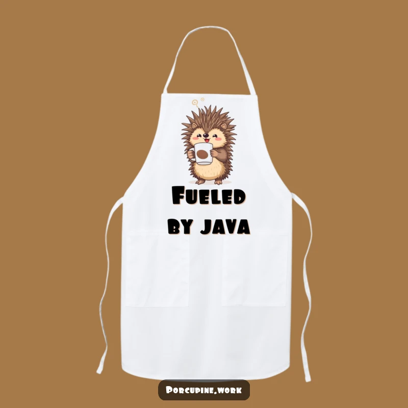 Funny Porcupine Apron - Hilarious Coffee Champion for the Kitchen!