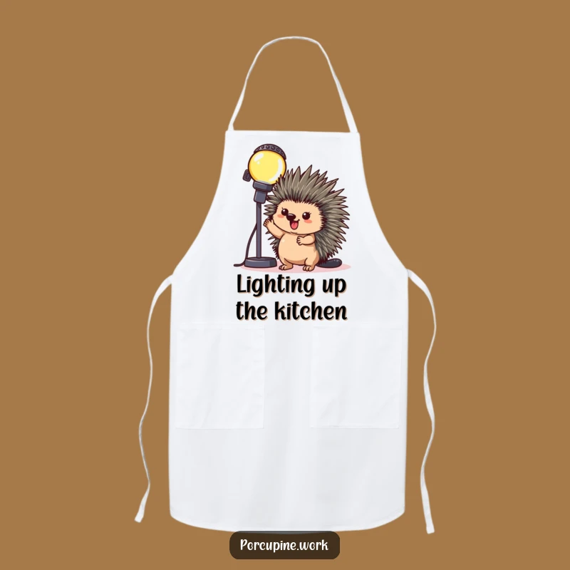 Funny Office Porcupine Light Apron: Hilarious Workplace Victory Wear