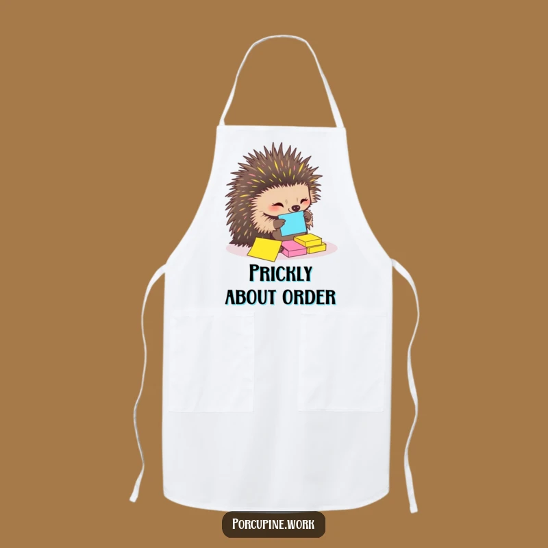 Funny Porcupine Apron: Quilled Kitchen Organizer, Hilarious Cooking Accessory Gift