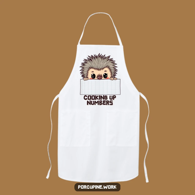 Funny Porcupine Apron: Spreadsheet Sleuth, Hilarious Kitchen Data Gift