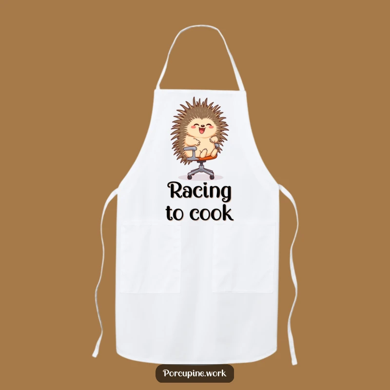 Funny Porcupine Office Chair Apron - Hilarious Wear for Fast Workers