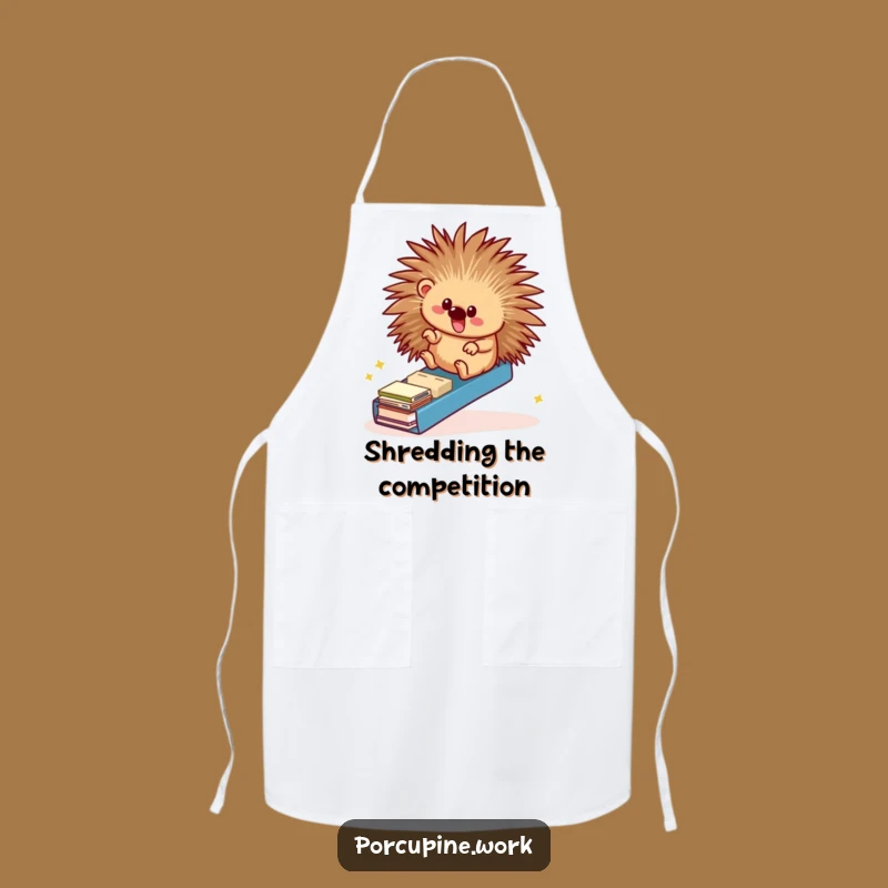 Funny Porcupine Office Ramp Apron - Hilarious Kitchen or Office Wear