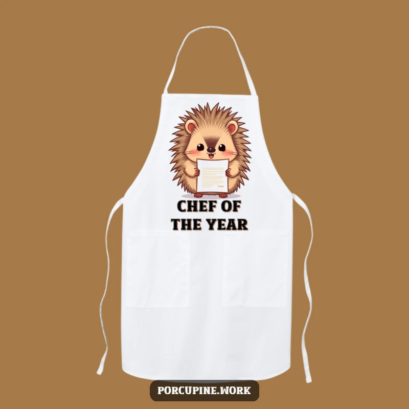 Funny Porcupine Presentation Apron: Cooking Up Success, Hilarious Kitchen Funny Gift