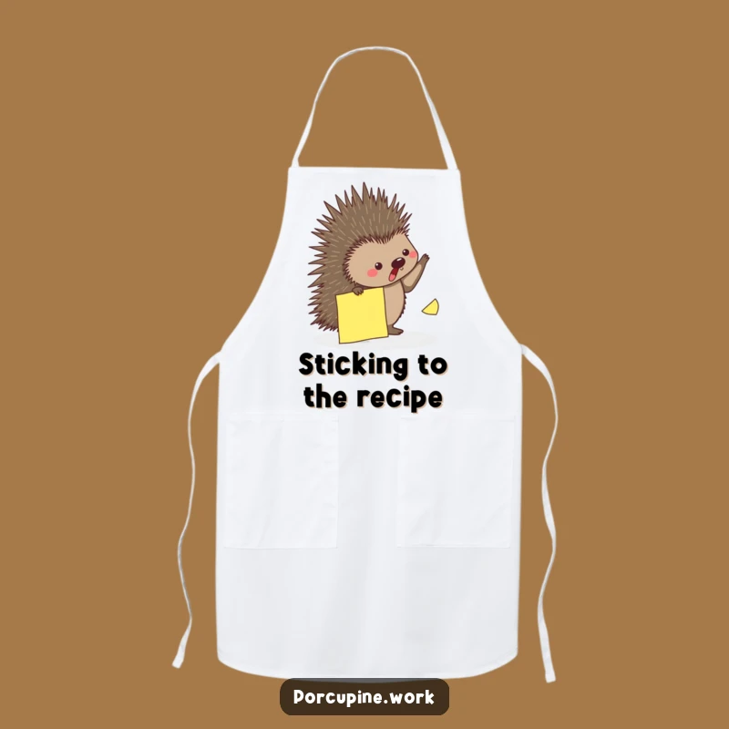 Funny Porcupine Sticky Note Apron: Cook Playfully Through Workplace Chaos