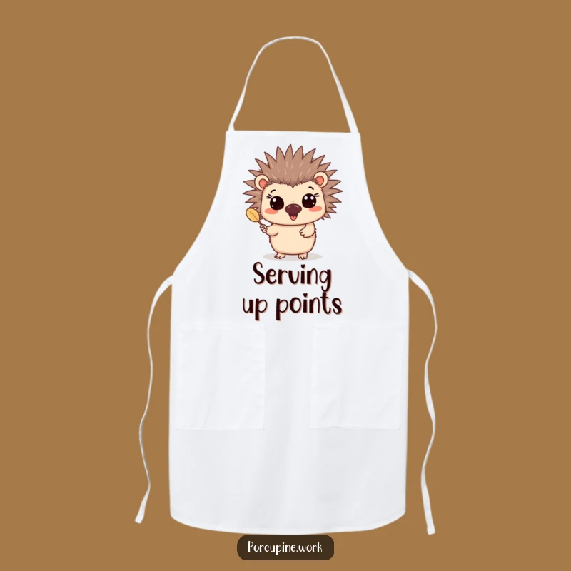 Funny Quill Presenter Porcupine Apron: Cook with Cheer
