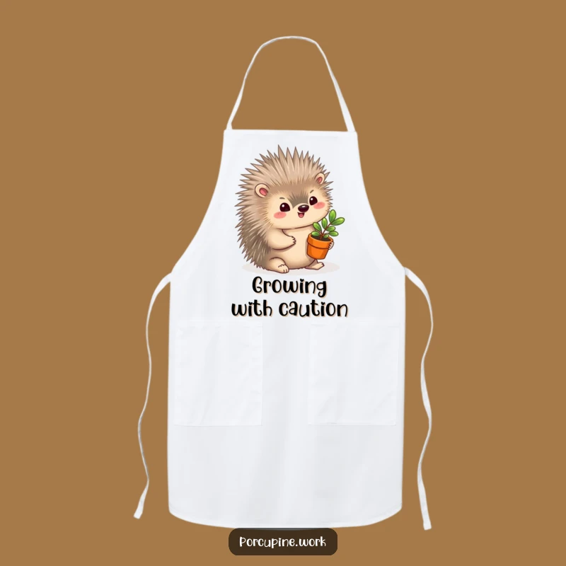 Funny Porcupine Plant Gift Apron: Cute & Hilarious Kitchen Wear