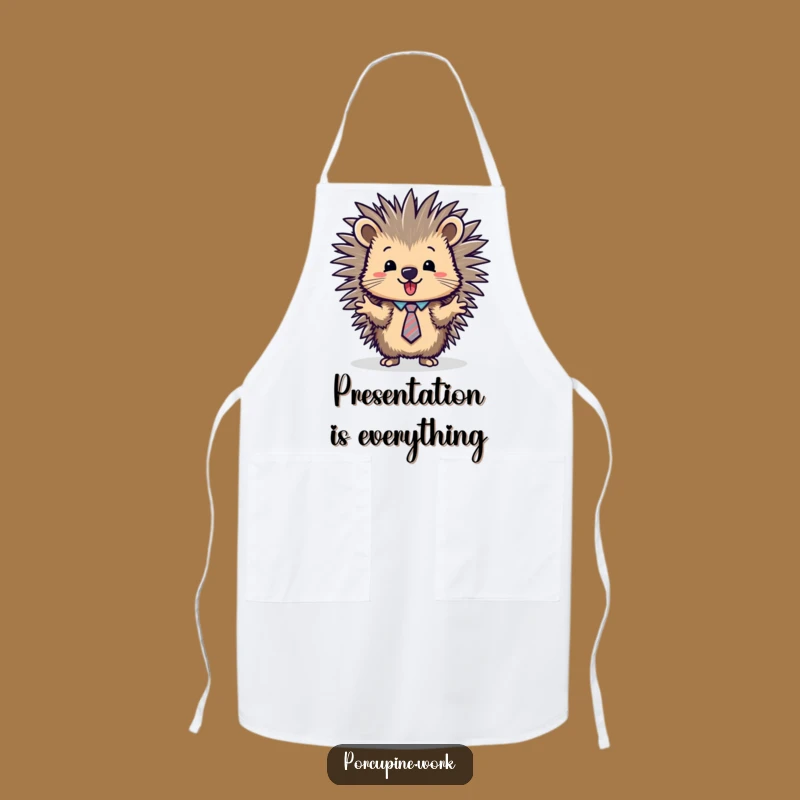 Funny Porcupine Chef Apron: Hilarious Kitchen Attire for the Presentation Pro