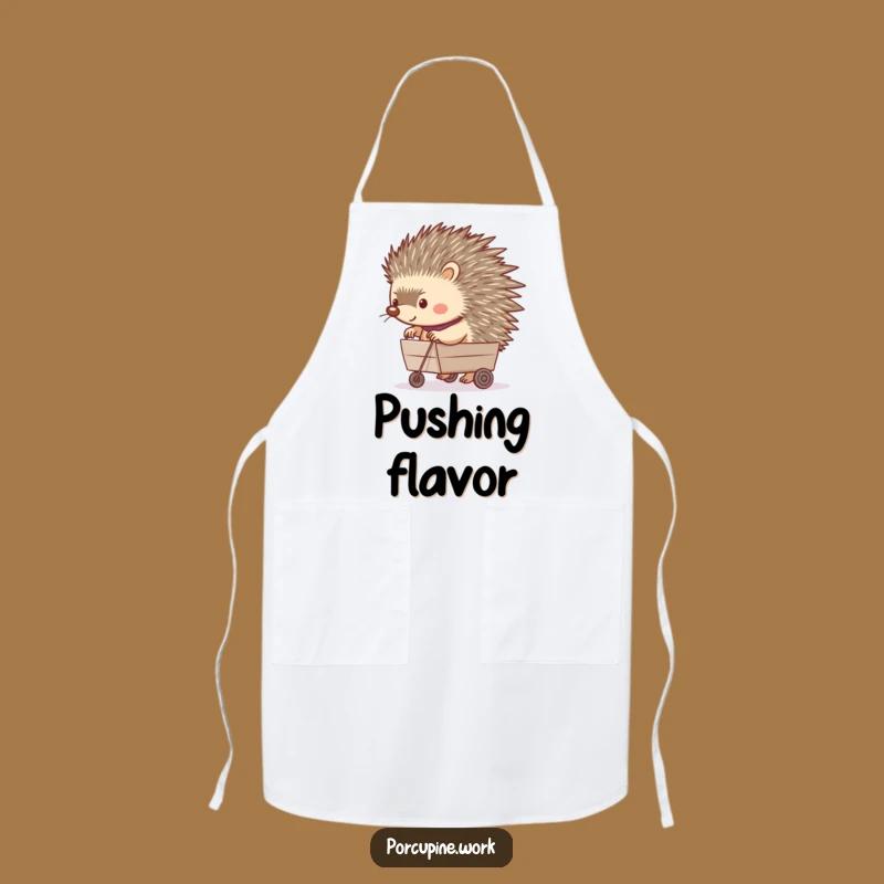 Funny Porcupine Rolling Cart Apron: Happy Chef for Hilarious Kitchen Tasks