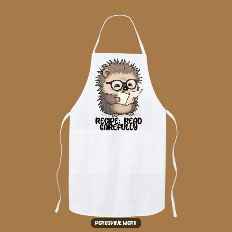 Funny Porcupine Apron: Cook with Wisdom and This Hilarious Reading Design