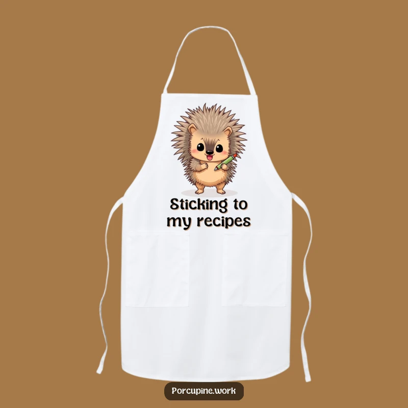 Funny Porcupine Shimmy Apron: Hilarious Kitchen Wear for Culinary Fun