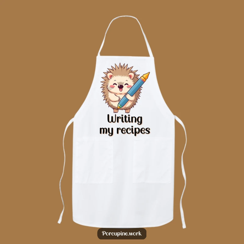 Funny Porcupine Chef Apron - Hilarious Kitchen Gift for Aspiring Writers