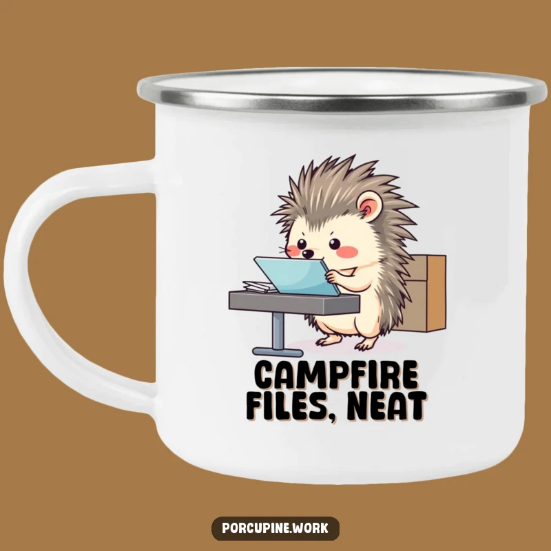 Funny Porcupine Office Camping Mug - Durable Work Cartoon Cup Gift