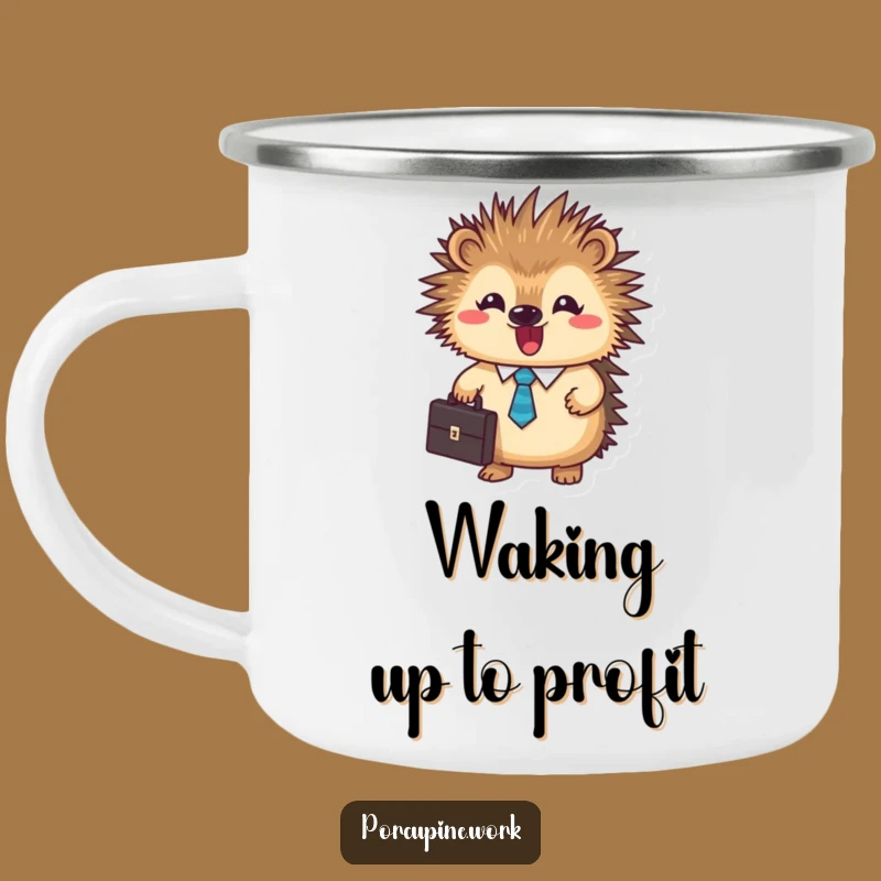 Funny Business Porcupine Camping Mug: Adventure Fuel for the Office