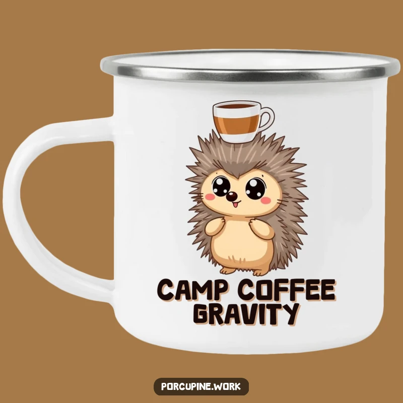 Funny Coffee Porcupine Campfire Mug: Caffeinated Companion for Outdoor Mornings