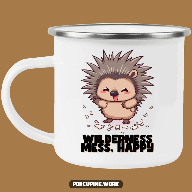 Funny Messy Porcupine Camping Mug: Adventure Fuel for Fun
