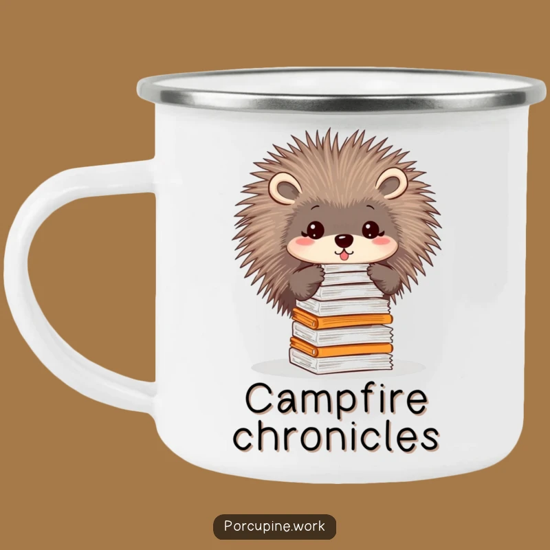 Funny Paper Balancer Porcupine Camping Mug: Trail-Ready Organization, A Hilarious Gift!