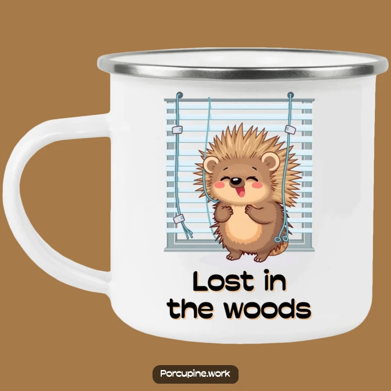 Funny Porcupine Camping Mug - Conquer the Outdoors with Humorous Style!
