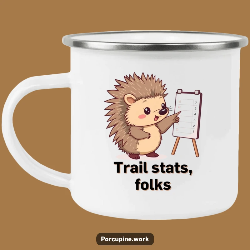Funny Porcupine Camping Mug: Point to Great Coffee on Your Adventures