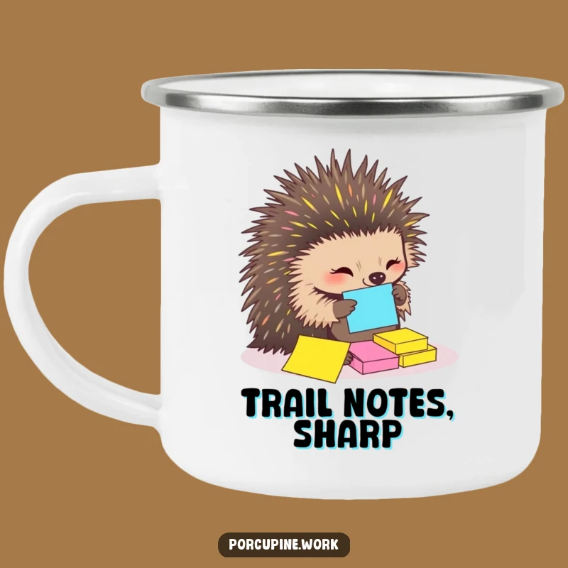 Funny Porcupine Camping Mug: Quilled Organizer Beverage Holder, Hilarious Outdoor Gift