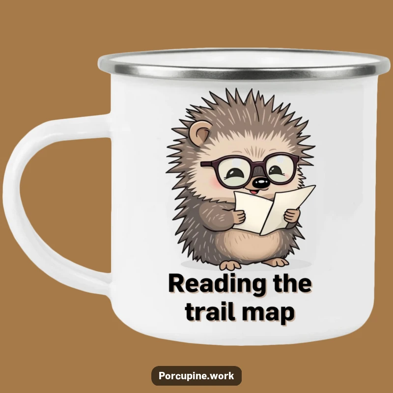 Funny Porcupine Camping Mug: Sip and Study on Your Outdoor Adventures