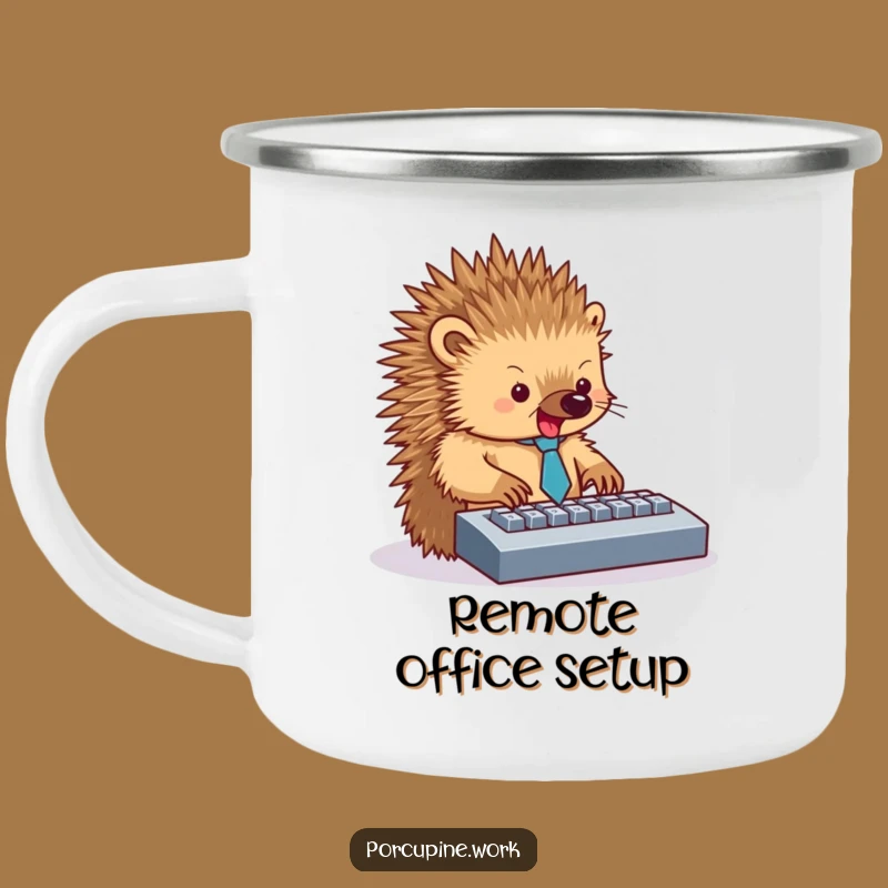 Funny Porcupine Office Camping Mug - Prickly Work Fuel Gift