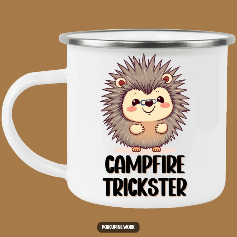 Funny Porcupine Paperclip Camping Mug - Rugged Hilarious Gear for the Skilled