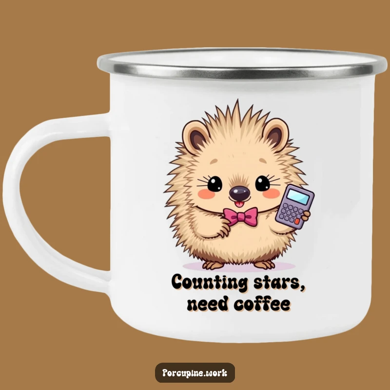 Funny Smart Porcupine Camping Mug: Fuel Your Brain Outdoors