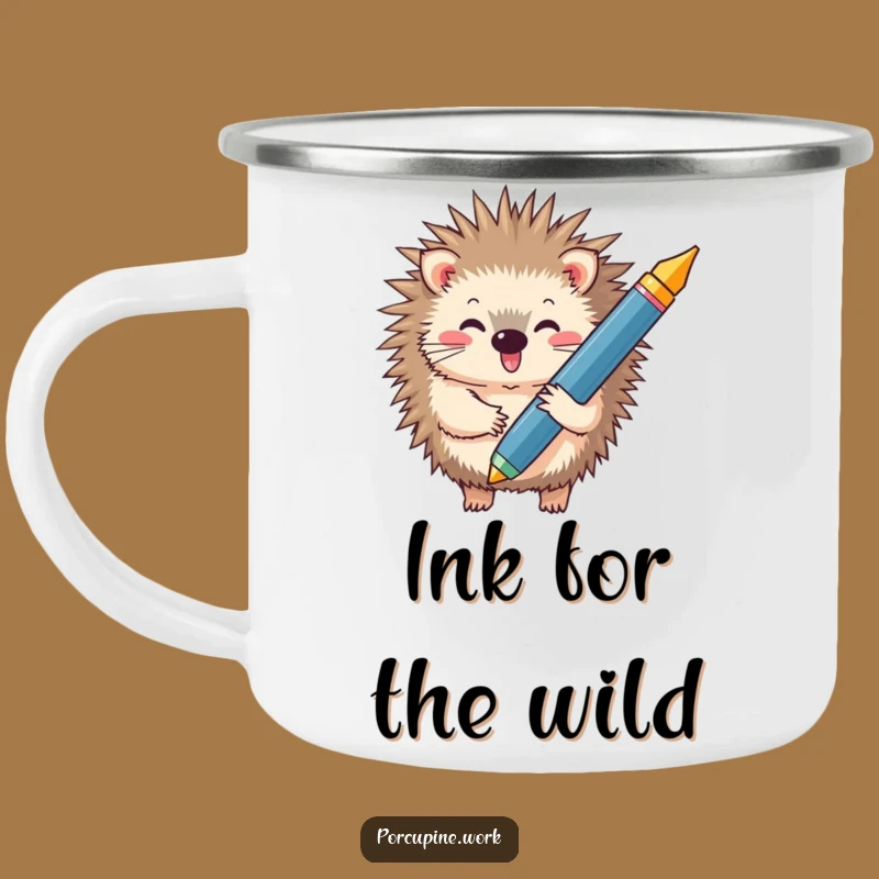 Funny Porcupine Campfire Mug - Hilarious Outdoor Gift for Adventurous Writers
