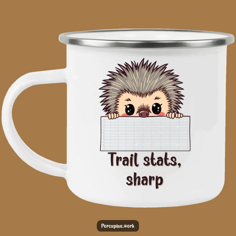 Funny Porcupine Camping Mug: Spreadsheet Scout Companion, Hilarious Outdoor Data Gift