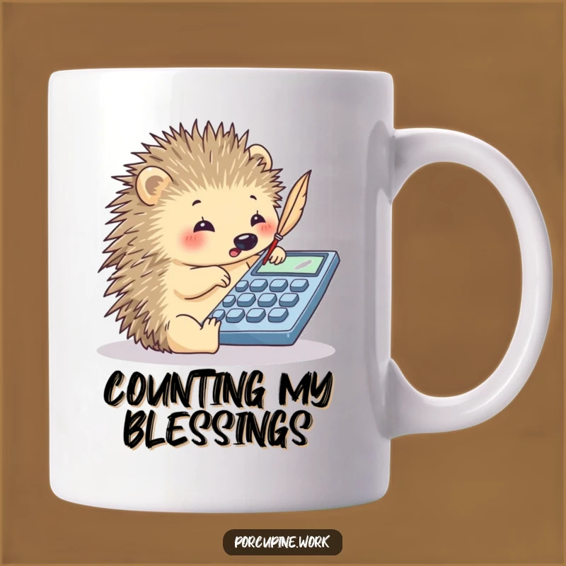 Funny Porcupine Calculator Mug - Hilarious Accountant Gift for Math Lovers!