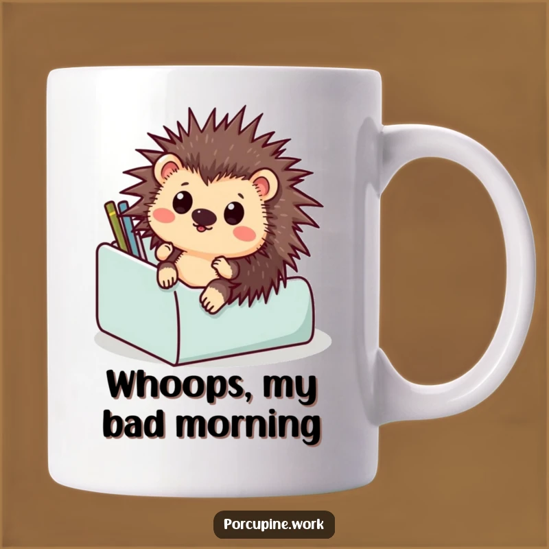 Funny Porcupine Desk Slide Mug: A Hilarious Gift for Office Pranksters