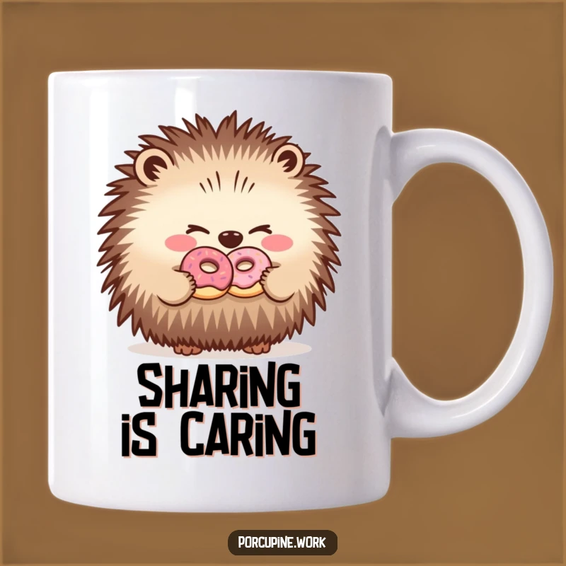 Funny Porcupine Donut Buddy Mug: A Hilarious Gift for Office Friends