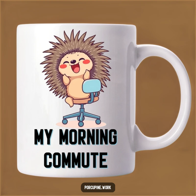 Funny Porcupine Office Chair Mug: Hilarious Desk Buddy Gift for Work