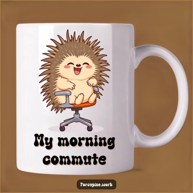 Funny Porcupine Office Chair Mug - Hilarious Executive Fun Gift Idea