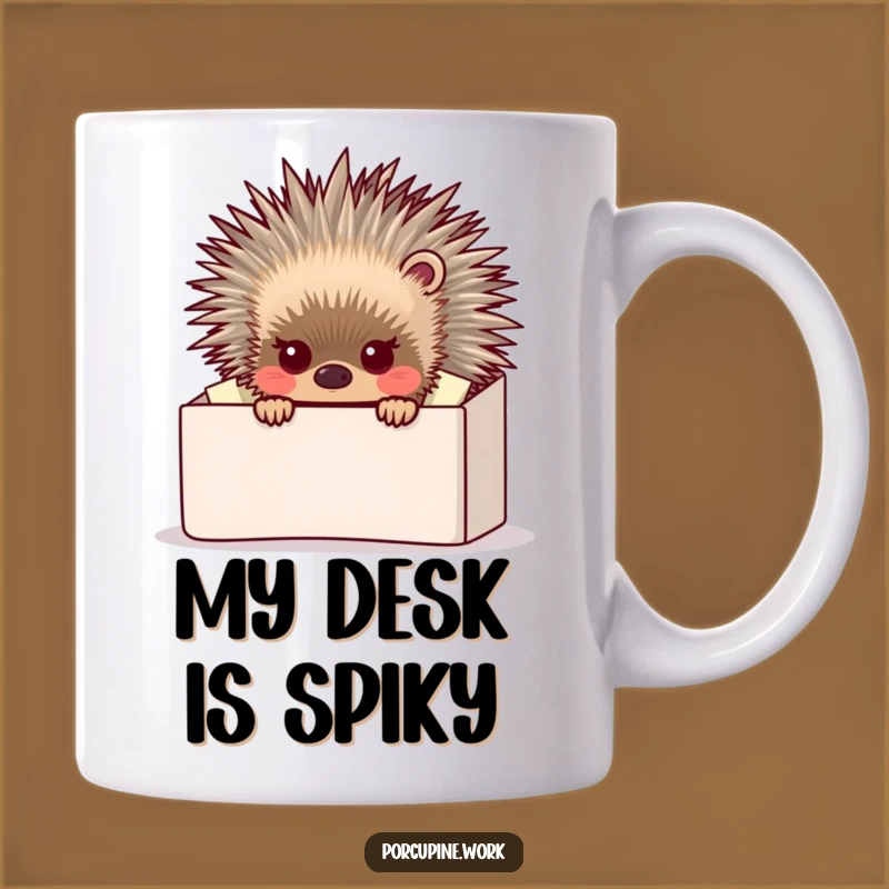 Funny Porcupine Office Inbox Mug - Hilarious Gift for Overwhelmed Professionals