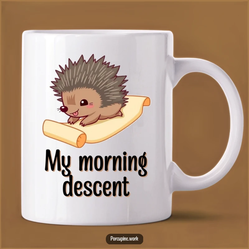 Funny Porcupine Paper Slide Mug: A Hilarious Gift for Office Humor Lovers