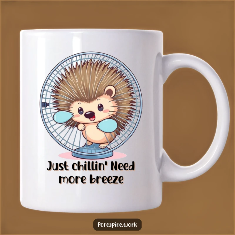 Funny Porcupine Fan Mug: Office Humor Gift for Prickly Personalities