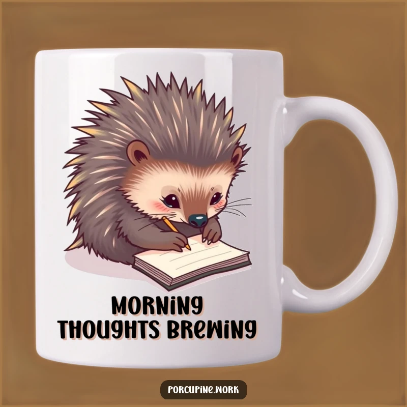 Funny Porcupine Note Taker Mug - Busy Bee, Perfect Funny Gift!
