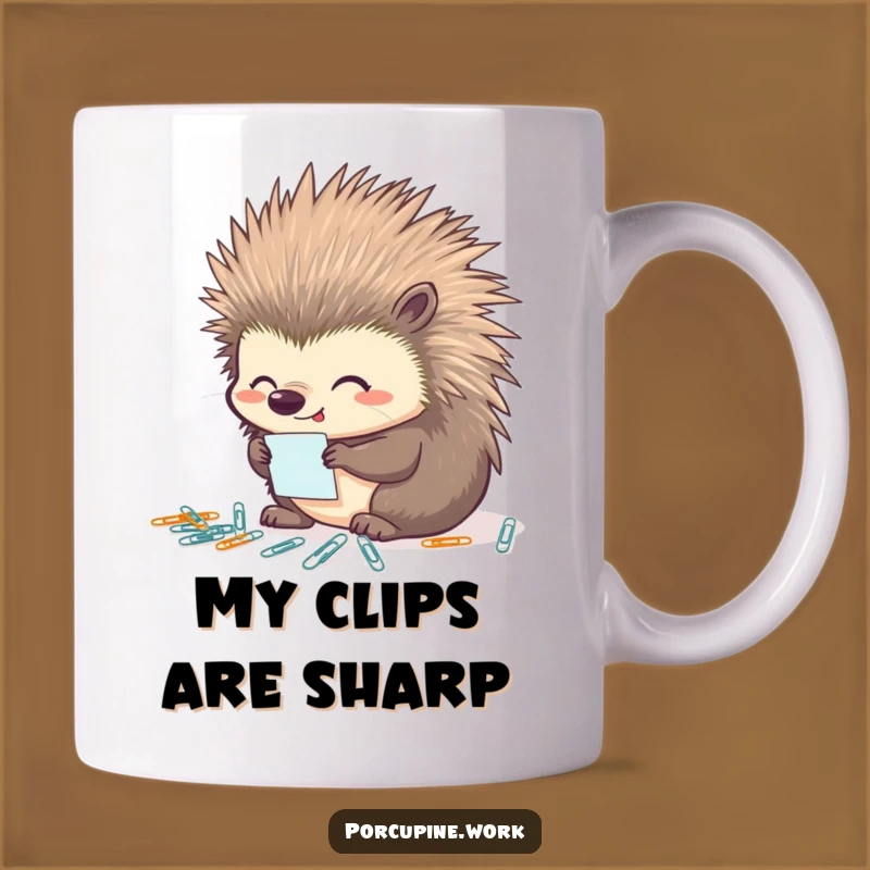 Funny Porcupine Organizer Mug: A Hilarious Gift for Neat Freaks!