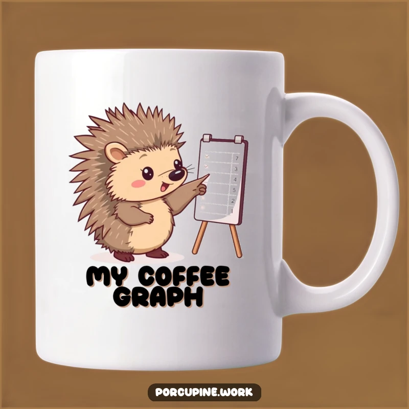Funny Porcupine Chart Pointer Mug: Hilarious Corporate Humor for Office Buffs