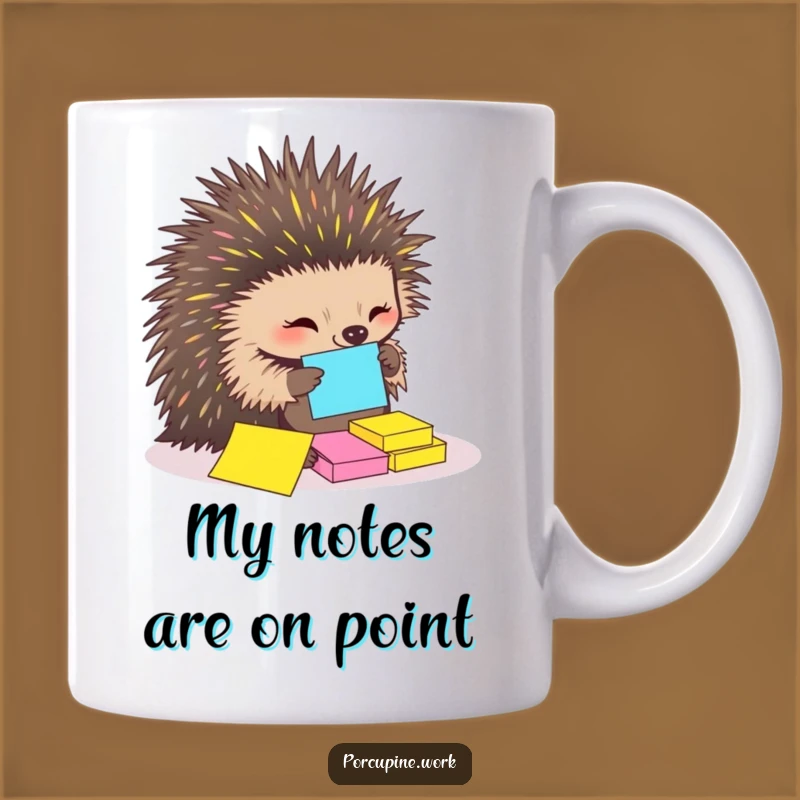 Funny Porcupine Organizer Mug: Hilarious Quilled Office Hero, Perfect Stationery Gift Idea