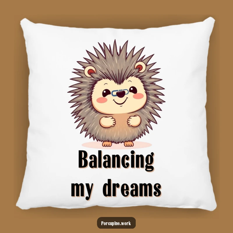 Funny Porcupine Paperclip Pillow - Cozy Hilarious Accent for Sofas