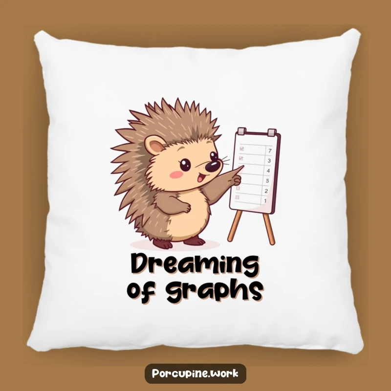 Funny Porcupine Pillow: Add Comfy Insight to Your Space with This Chart Design