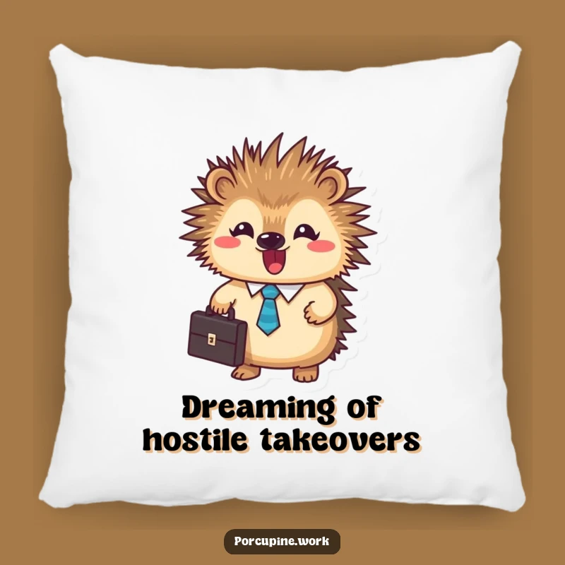 Cute Funny Business Porcupine Pillow: Comfy Decor for Your Couch