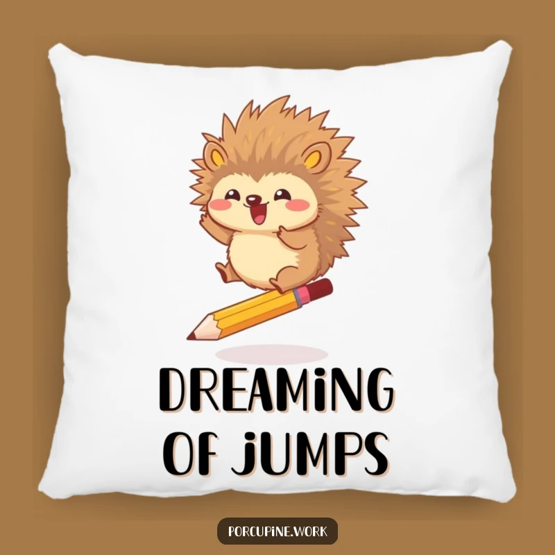 Funny Porcupine Jump Pillow - Cozy Energy, Adorable Funny Gift!