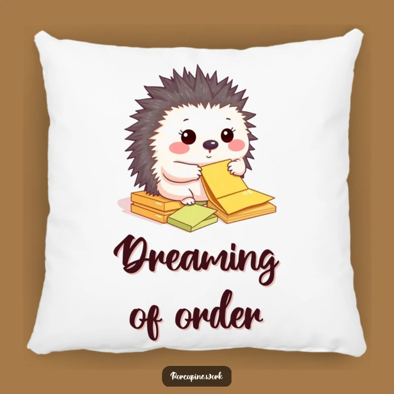 Soft Funny Porcupine Sticky Note Pillow: Cozy Organization