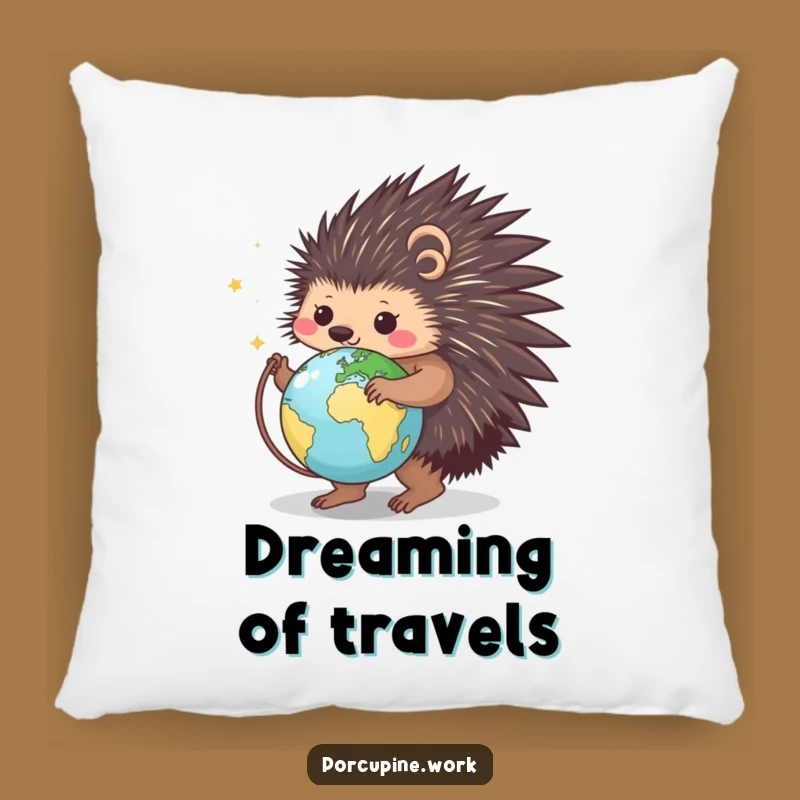 Funny Porcupine Travel Pillow - Cozy Adventures, Adorable Funny Gift!