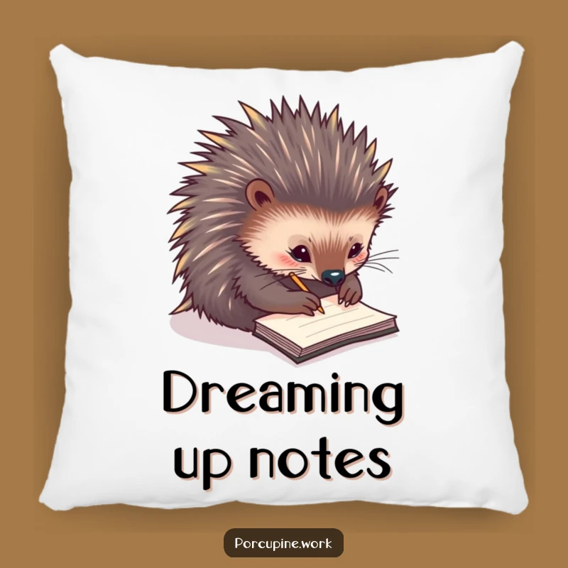 Funny Porcupine Note Pillow - Cozy Ideas, Adorable Funny Gift!