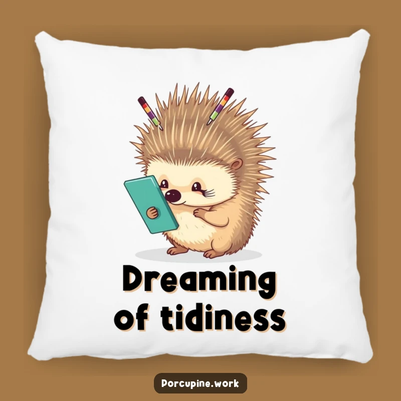 Funny Porcupine Desk Pillow: Cozy Cushion Balancing Supplies, Quirky Funny Gift