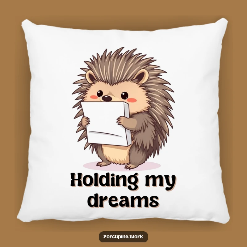 Funny Porcupine Paper Pillow: Comfy Support for Your Stacks of Work